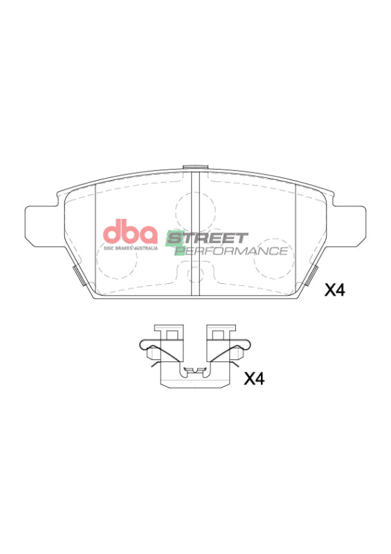 DBA SP Performance Brake Pads - DBA 06-12 Ford Fusion SP Performance Rear Brake Pads