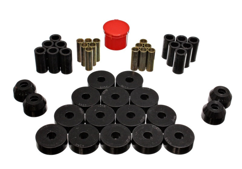 ES Hyper-Flex Sets - Black - Energy Suspension 55-75 Jeep CJ5/CJ6 Black Hyper-Flex Master Bushing Set