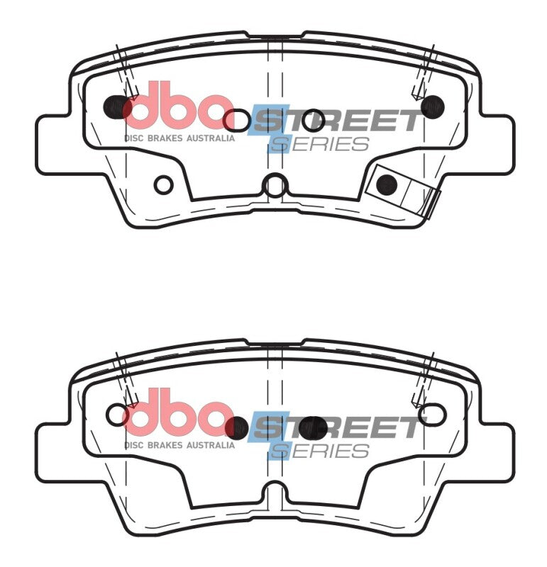 DBA Street Series Brake Pads - DBA 12-17 Hyundai Accent (Rear Rotor) Street Series Rear Brake Pads