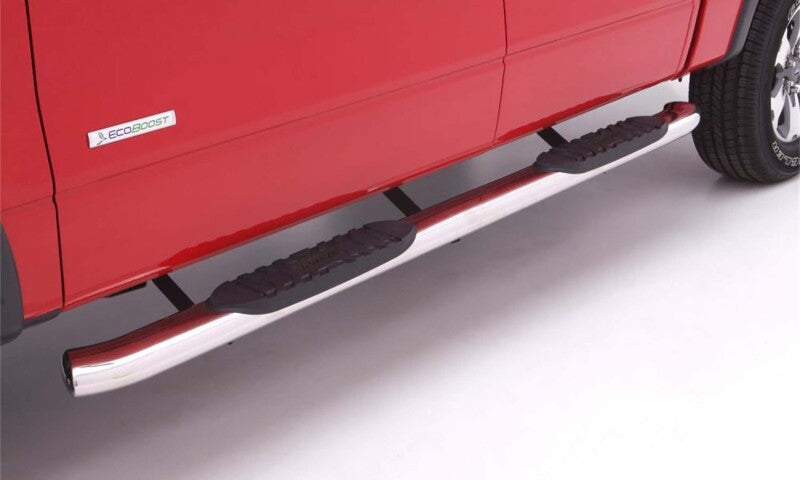 LND Nerf Bars - Polished - Lund 15-18 Ford F-150 SuperCab 5in. Curved Oval SS Nerf Bars - Polished