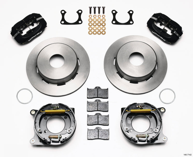 WIL Dynalite Brake Kit - Wilwood Forged Dynalite P/S Park Brake Kit Big Ford 2.36in Offset Currie Blank