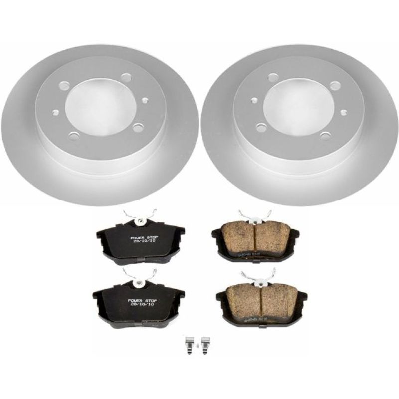 PSB Z23 Evolution Coated Kit - Power Stop 00-04 Volvo S40 Rear Z23 Evolution Sport Coated Brake Kit