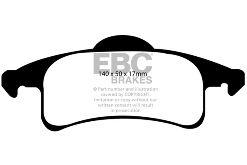 EBC Yellowstuff Brake Pad Sets - EBC 99-02 Jeep Grand Cherokee 4.0 (ATE) Yellowstuff Rear Brake Pads