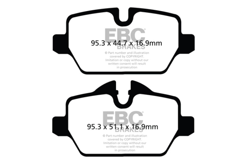 EBC Ultimax2 Brake Pad Sets - EBC 10+ Mini Countryman 1.6 Cooper Ultimax2 Rear Brake Pads