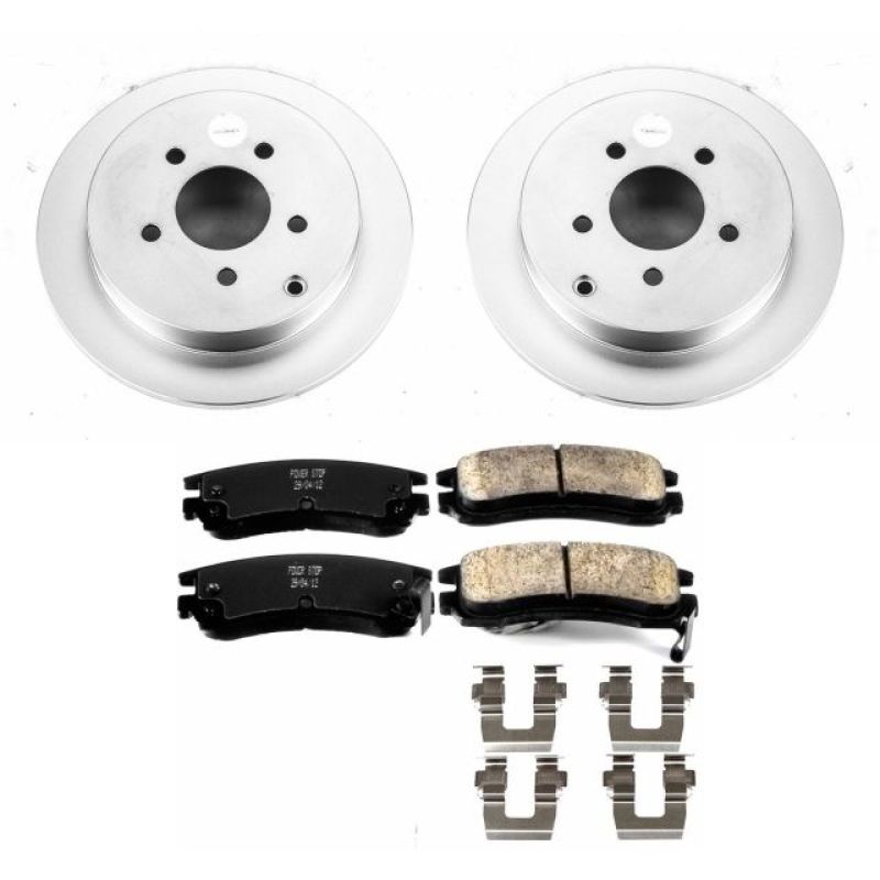 PSB Z17 Evolution Coated Kit - Power Stop 02-07 Buick Rendezvous Rear Z17 Evolution Geomet Coated Brake Kit