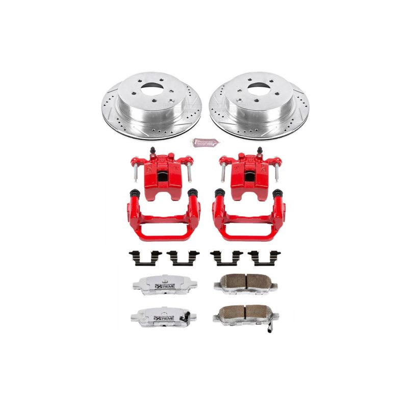 PSB Z26 Street Kit w/Cals - Power Stop 03-07 Nissan Murano Rear Z26 Street Warrior Brake Kit w/Calipers
