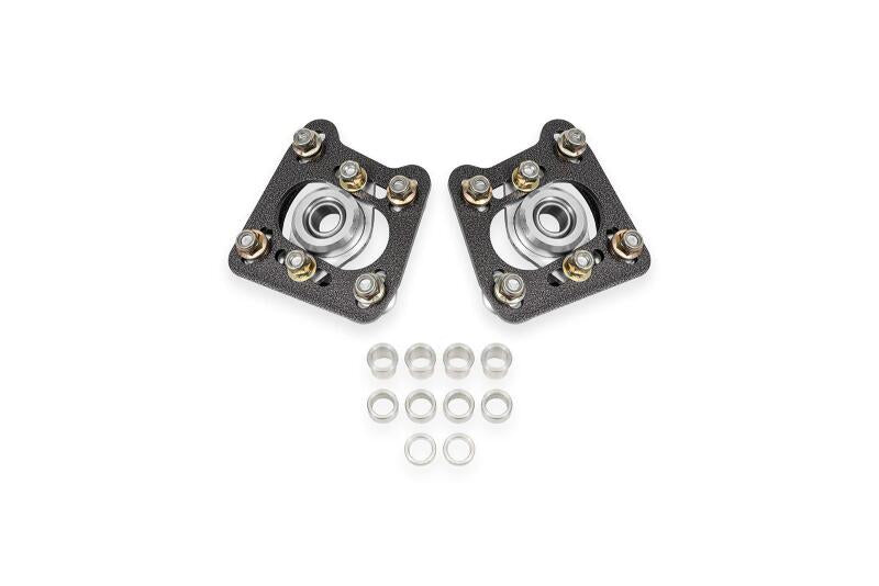 BMR Caster & Camber Plates - BMR 94-04 Ford Mustang Steel Caster Camber Plates - Black Hammertone