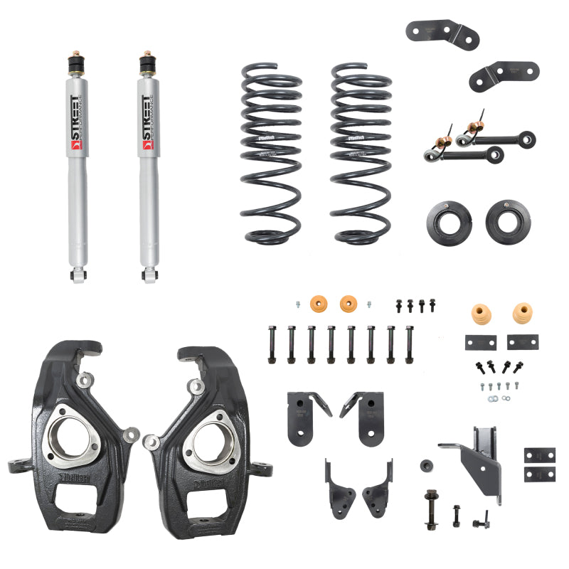 BT Lower Kit w SP Shocks - Belltech LOWERING KIT 2019+ Ram 1500 2WD/4WD -2in F / 3-4in R