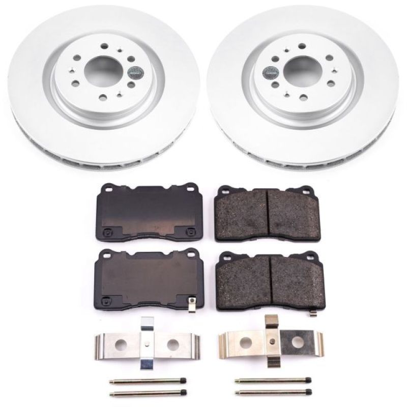 PSB Z17 Evolution Coated Kit - Power Stop 04-07 Cadillac CTS Front Z17 Evolution Geomet Coated Brake Kit