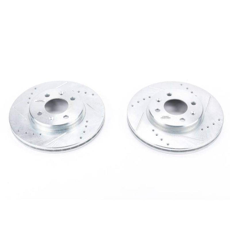 PSB Evolution Drill/Slot Rotor - Power Stop 12-17 Hyundai Accent Front Evolution Drilled & Slotted Rotors - Pair