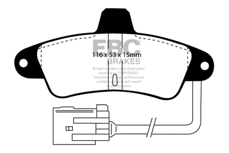EBC Greenstuff Brake Pad Sets - EBC 95-00 Ford Contour 2.0 Greenstuff Rear Brake Pads