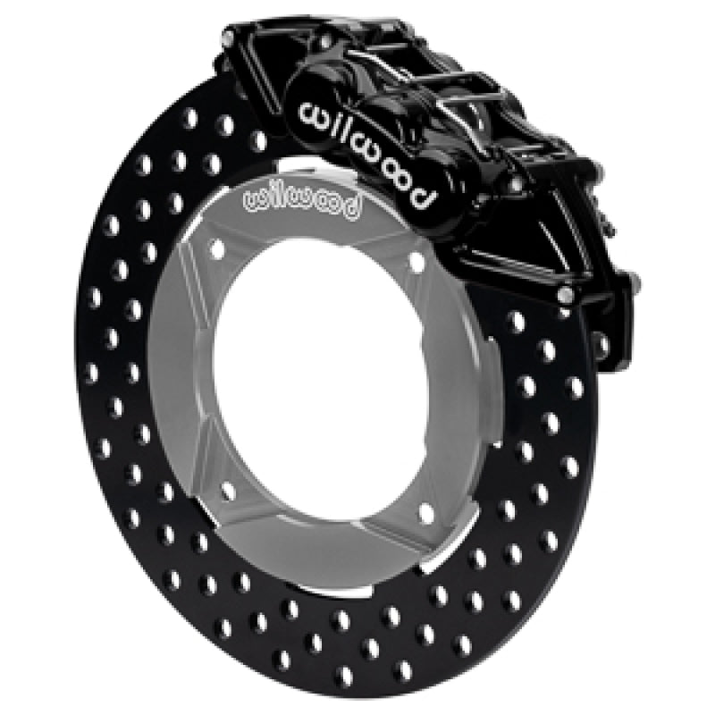 WIL UTV Big Brake Kits - Wilwood 2019 Polaris Turbo UTV6 Front Kit 11.25in Drilled - Black