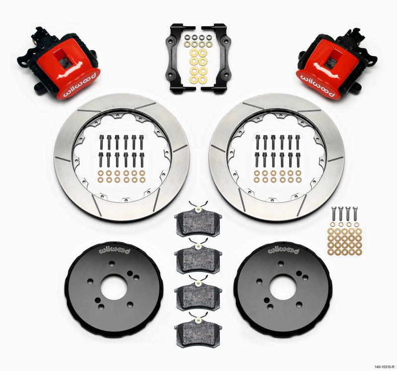 WIL Parking Brake Brake Kit - Wilwood Combination Parking Brake Rear Kit 12.88in Red Honda S2000