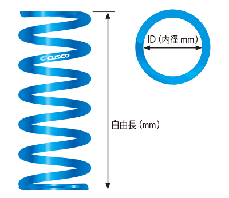 CUS Coilover Service Components - Cusco Coil Spring ID 65m - L 180mm- Blue
