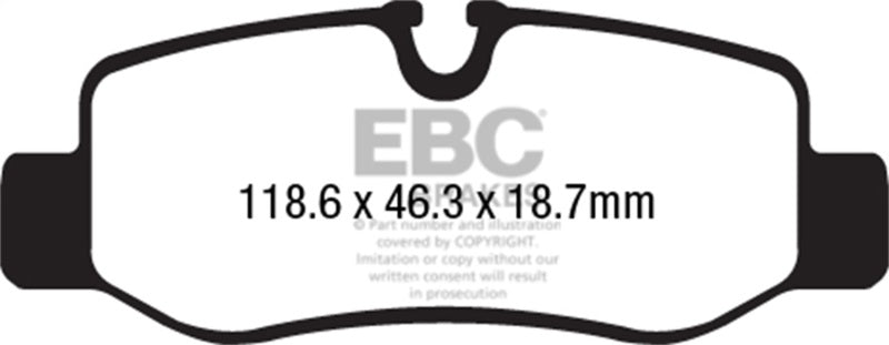 EBC Ultimax2 Brake Pad Sets - EBC 16+ Mercedes-Benz Commercial Metris Van Ultimax Rear Brake Pads