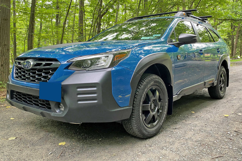 RAL UR Red Flap/Wht Logo - Rally Armor 22-25 Subaru Outback Wilderness Red Mud Flap White Logo
