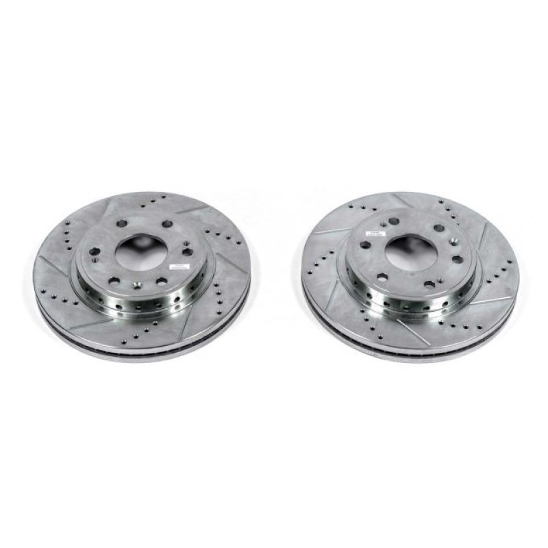 PSB Evolution Drill/Slot Rotor - Power Stop 08-19 Chevrolet Tahoe Front Evolution Drilled & Slotted Rotors - Pair