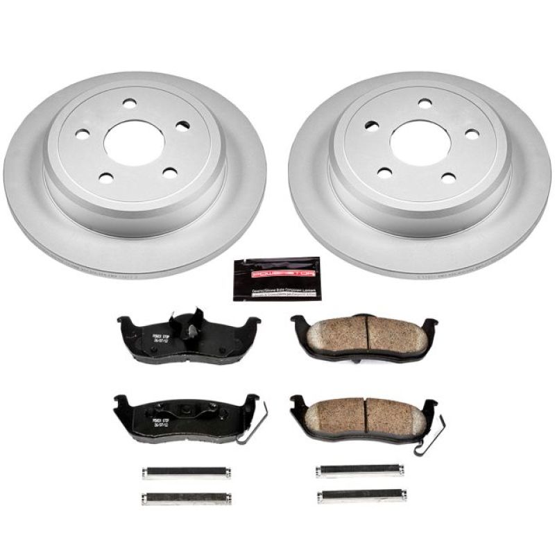 PSB Z17 Evolution Coated Kit - Power Stop 06-10 Jeep Commander Rear Z17 Evolution Geomet Coated Brake Kit