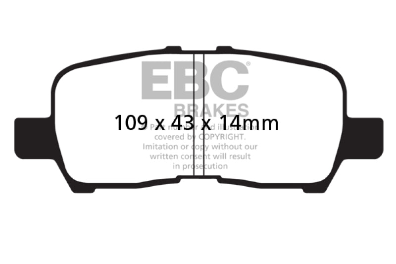 EBC Yellowstuff Brake Pad Sets - EBC 05-09 Buick Allure (Canada) 3.6 Yellowstuff Rear Brake Pads