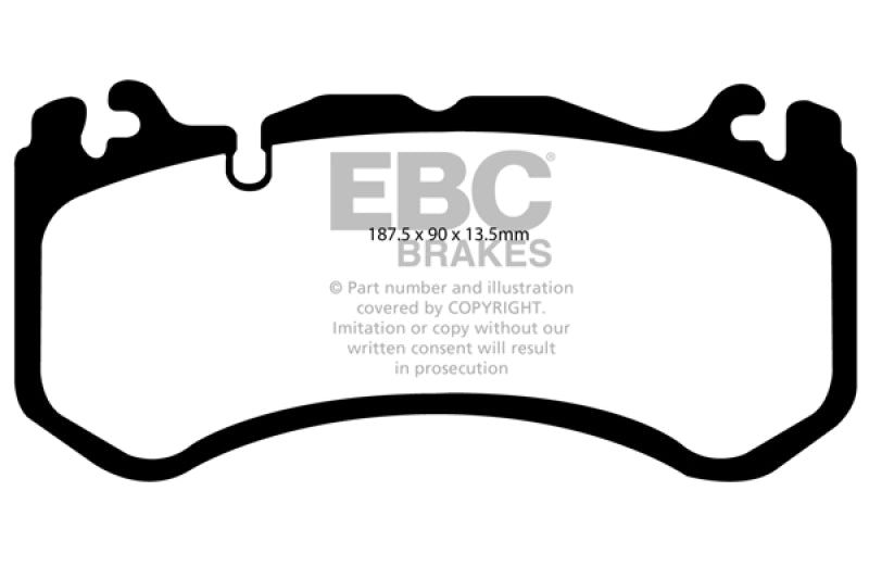 EBC Redstuff Brake Pad Sets - EBC 08-13 Mercedes-Benz C63 AMG (W204) 6.2 Redstuff Front Brake Pads