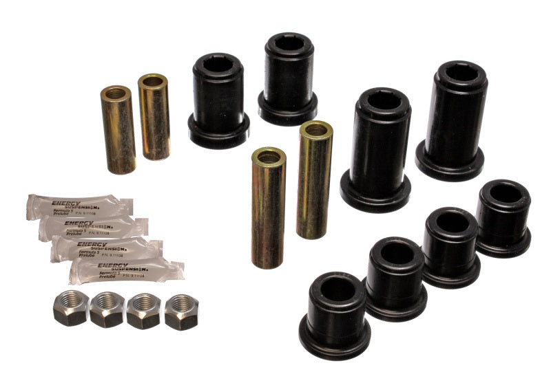 ES Cntrl Arm Bushings - Black - Energy Suspension 01-06 GM Silverado C2500 HD 2WD/K2500 HD 4WD Blk Front End Control Arm Bushing Set