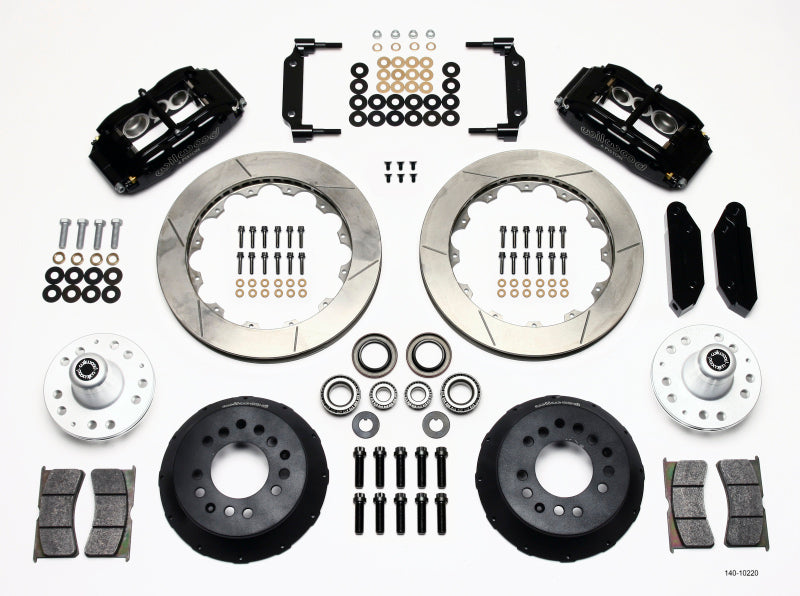 WIL Superlite Brake Kit - Wilwood Narrow Superlite 6R Front Hub Kit 12.88in 1970-1973 Mustang Disc Spindle