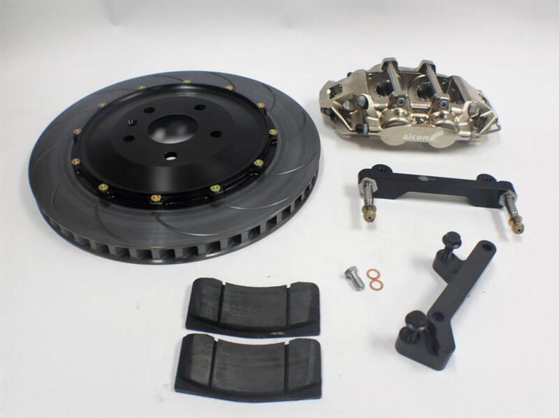 ALC Rear Brake Kits - Alcon Chevrolet Corvette C8 (Aftermarket Wheels) 6 Piston 390x29mm Rear Street Kit - Nickle Plated