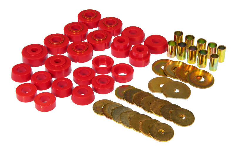 PRO Body/Subframe Bush - Red - Prothane 65-70 GM Various 2dr Hardtop Body Mount - Red