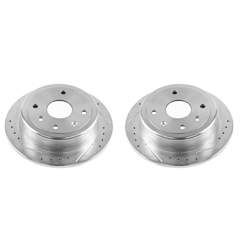 PSB Evolution Drill/Slot Rotor - Power Stop 04-08 Suzuki Forenza Rear Evolution Drilled & Slotted Rotors - Pair