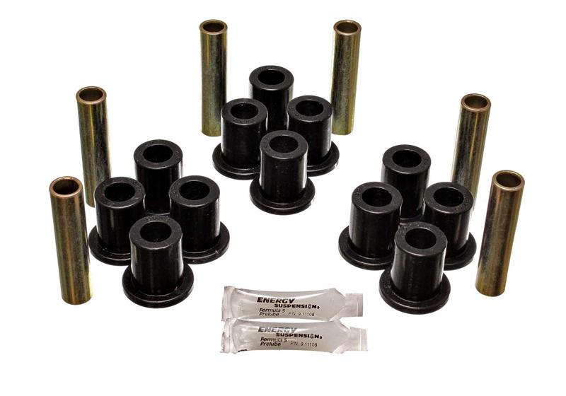 ES Spring/Shackle Bush - Black - Energy Suspension Ford 4 Wd Front Spring Bushing Set - Black