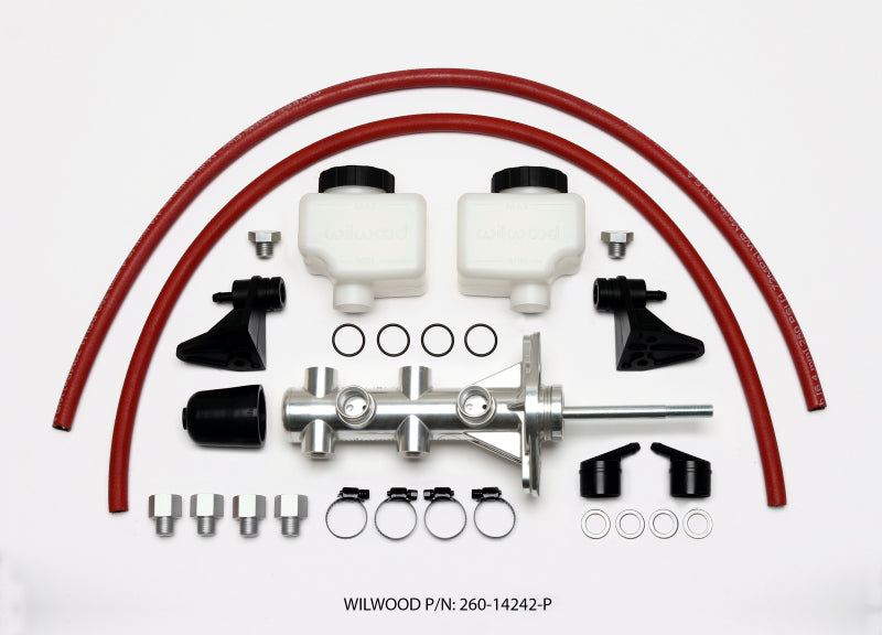 WIL Master Cylinder - Wilwood Tandem Remote Master Cylinder - 15/16in Bore Ball Burnished