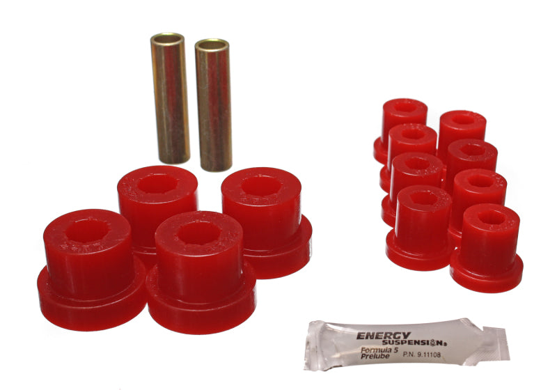 ES Spring/Shackle Bush - Red - Energy Suspension Jeep Spring Bushing Set - Red