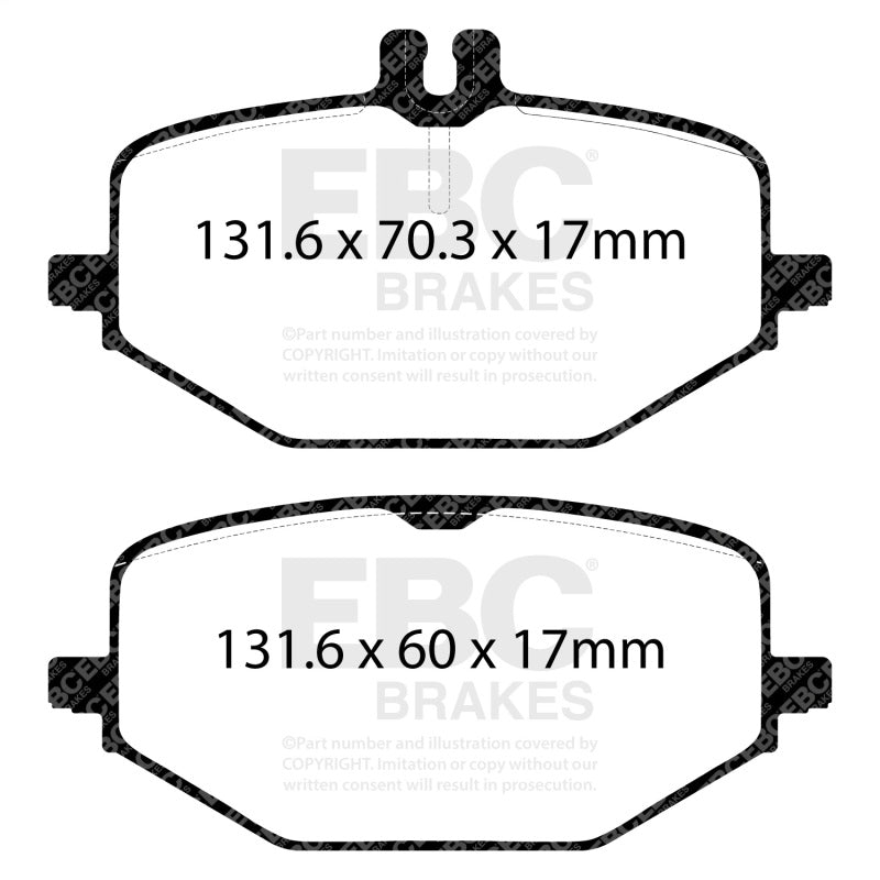 EBC Yellowstuff Brake Pad Sets - EBC 2018+ Mercedes-Benz G550 (BM463) 4.0TT Rear Yellowstuff Brake Pads