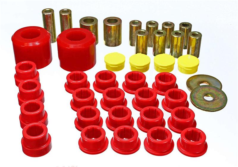 ES Cntrl Arm Bushings - Red - Energy Suspension 10 Chevy Camaro Red Rear End Control Arm Bushing Set