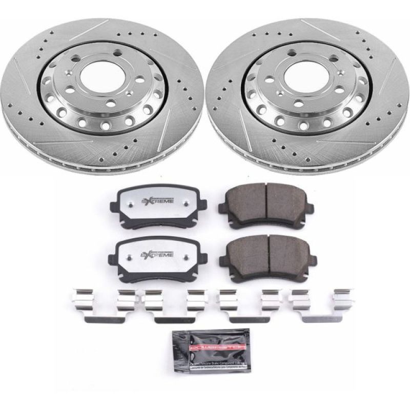 PSB Z26 Street Warrior Kit - Power Stop 03-10 Audi A8 Quattro Rear Z26 Street Warrior Brake Kit