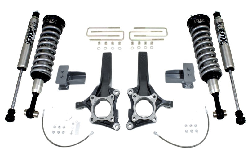 MXT Coilover - FOX 2.0 Perf - MaxTrac 15-18 Ford F-150 2WD 7in/4in MaxPro Elite Spindle Lift Kit w/FOX Shocks
