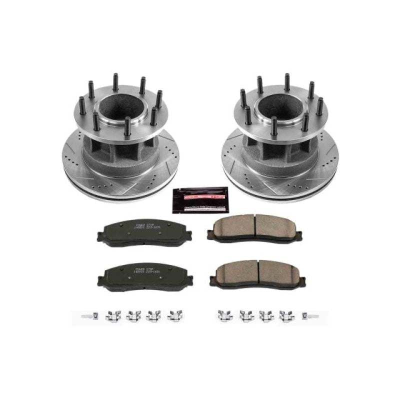 PSB Evolution Drill/Slot Rotor - Power Stop 2012 Ford F-350 Super Duty Front Z23 Evolution Brake Kit
