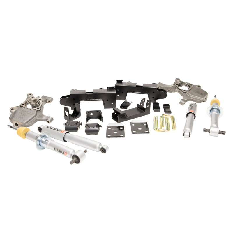 BT Lower Kit w SP Shocks - Belltech LOWERING KIT 2019 Chevrolet Silverado / GMC Sierra 1500 2WD All Cab - 2-4in Fr / 6in R
