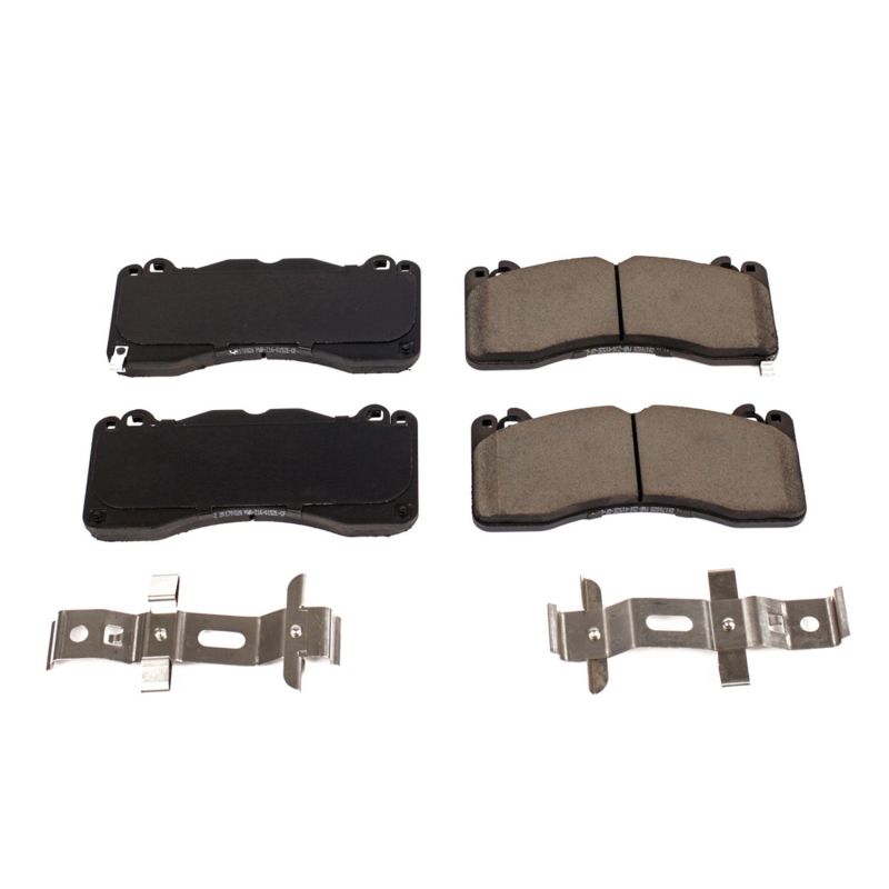 PSB Z17 Evolution Brake Pads - Power Stop 15-19 Ford Mustang Front Z17 Evolution Ceramic Brake Pads w/Hardware