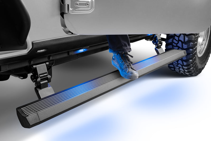GOR RealTruck VoltStep Running Boards - RealTruck 18-24 Jeep Wrangler 4dr VoltStep Electric Running Board Kit (Drilling Req.) - Tex. Blk