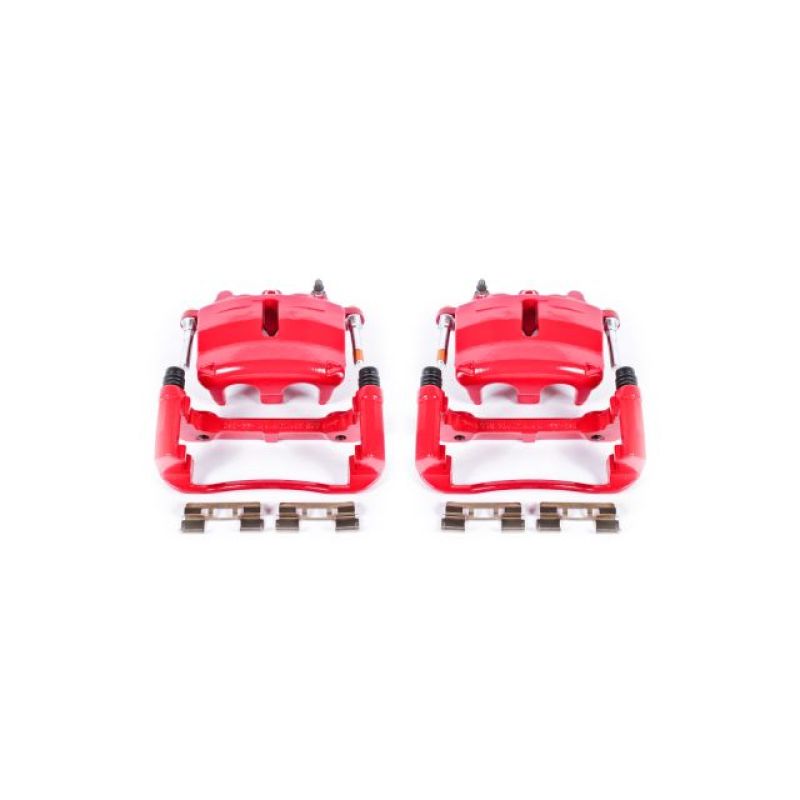 PSB Red Calipers - Power Stop 04-05 Ford F-150 Front Red Calipers w/Brackets - Pair