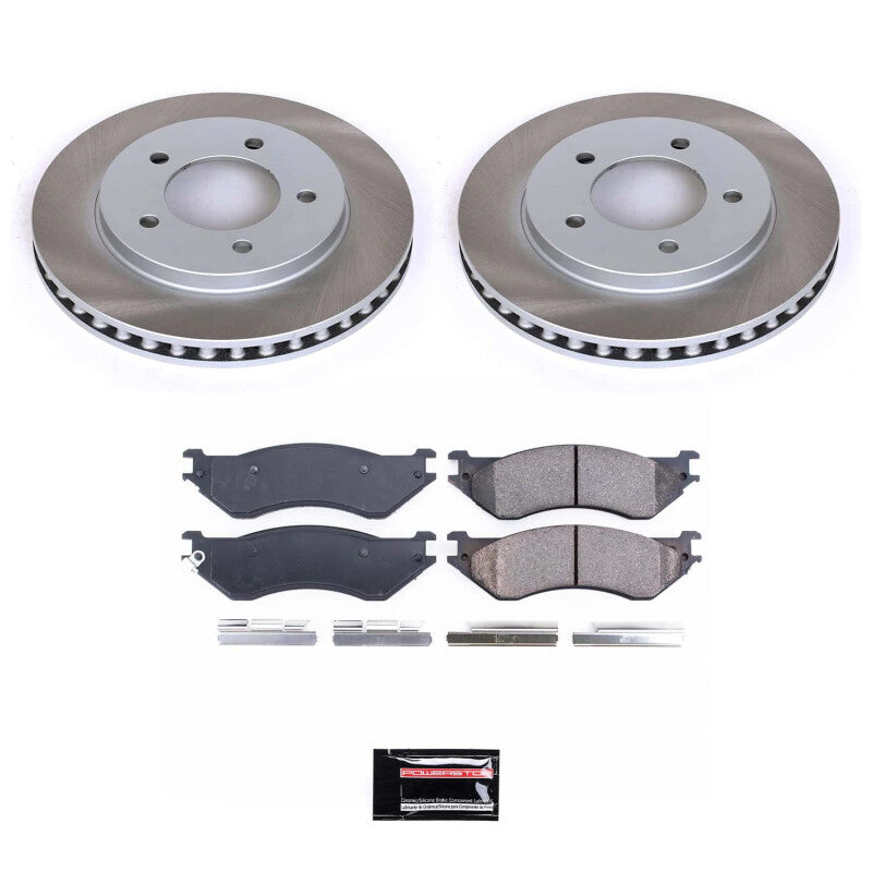 PSB Semi-Coated Rotor Kits - Power Stop 98-02 Lincoln Navigator Front Semi-Coated Rotor Kit