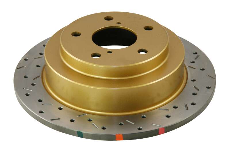 DBA 4000 Slot&Drill Rotors - DBA 02-06 WRX / 98-07 Impreza 2.5L RS Rear Drilled & Slotted 4000 Series Rotor