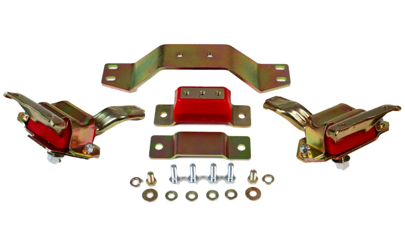 ES Eng/Trans Combo Kit - Red - Energy Suspension 99-04 Ford Mustang 4.6L V8 Red Motor & Transmission Mount Set