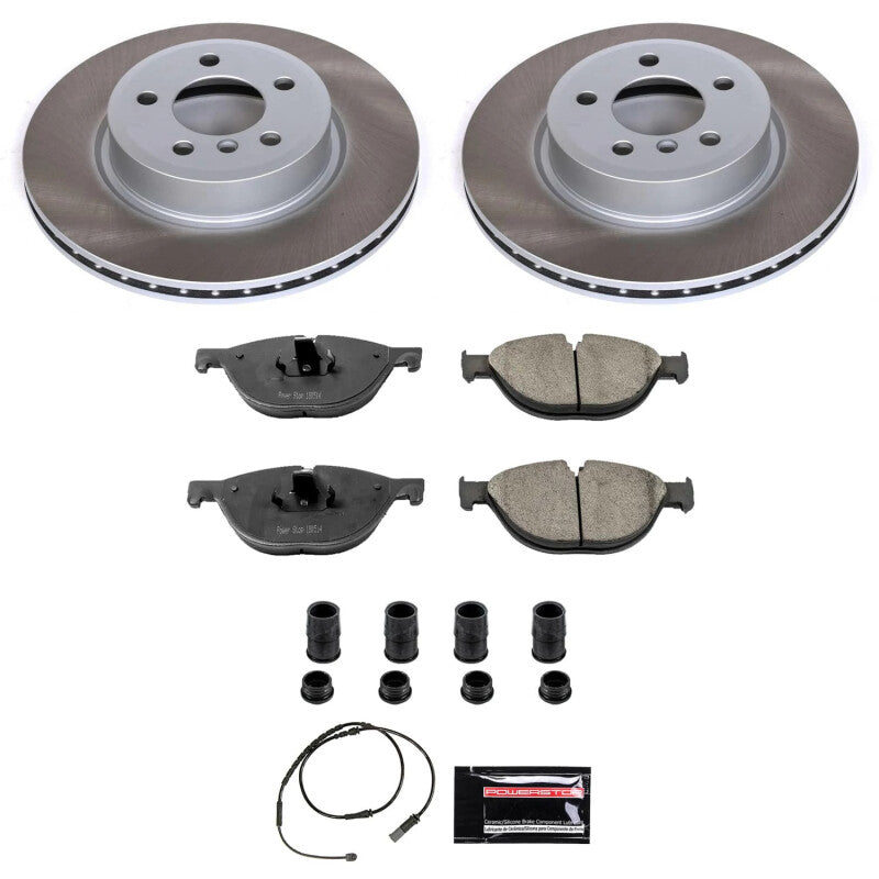 PSB Semi-Coated Rotor Kits - Power Stop 12-13 BMW 528i Front Semi-Coated Rotor Kit