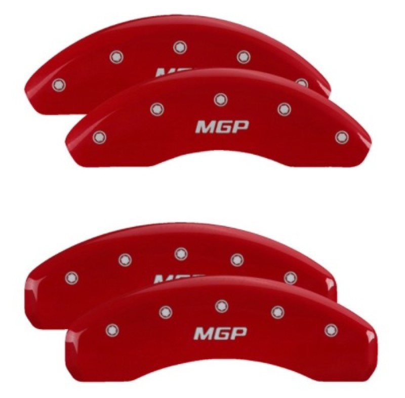 MGP Caliper Covers 4 Standard - MGP 4 Caliper Covers Engraved Front & Rear MGP Red Finish Silver Characters 2019 Toyota CH-R