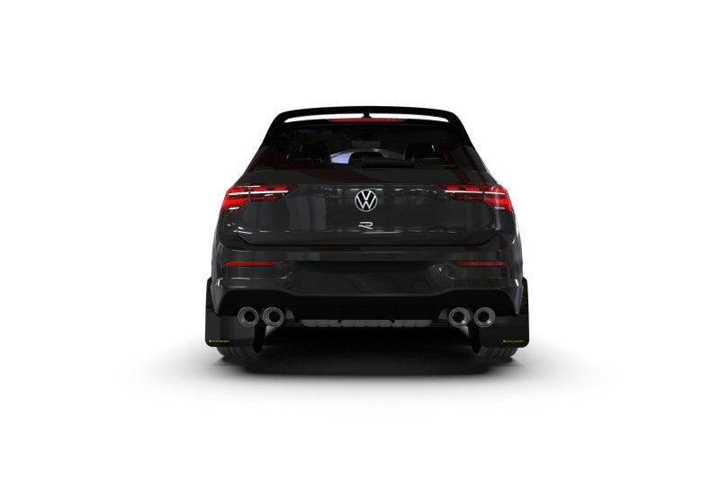 RAL UR Blk Flap/Rd Logo - Rally Armor 22-25 VW MK8 Golf GTI/R Black UR Mud Flap w/Red Logo