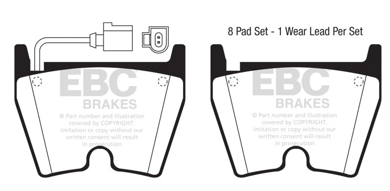 EBC Bluestuff Brake Pad Sets - EBC 2018+ Audi TT RS Quattro 2.5L Turbo Bluestuff Front Brake Pads
