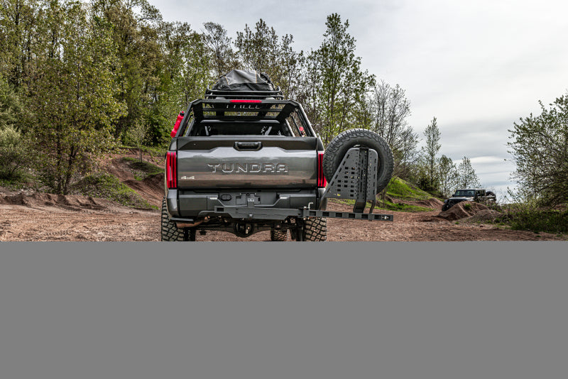 GOR Spare Tire Carriers - Go Rhino Swing-A-Way Hitch Mounted Tire Carrier (Lic. Plate Lights Not Included) - Textured Black
