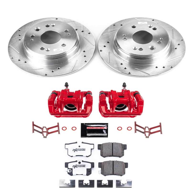 PSB Z26 Street Kit w/Cals - Power Stop 02-04 Honda CR-V Rear Z26 Street Warrior Brake Kit w/Calipers